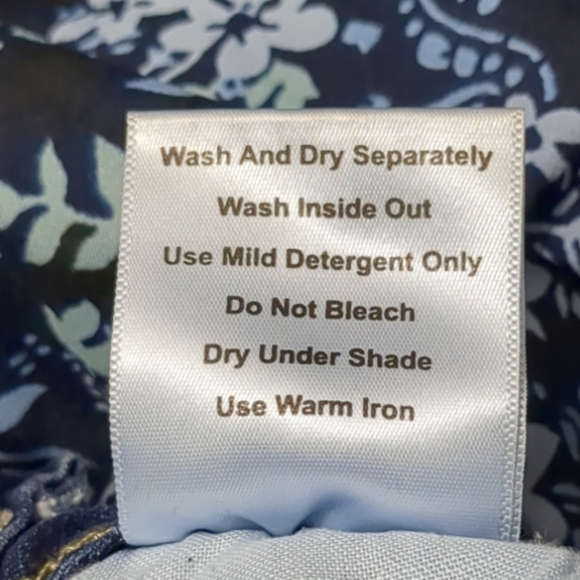 CORAL Blue Denim Overalls Dark Wash size 34 - Picture 14 of 14